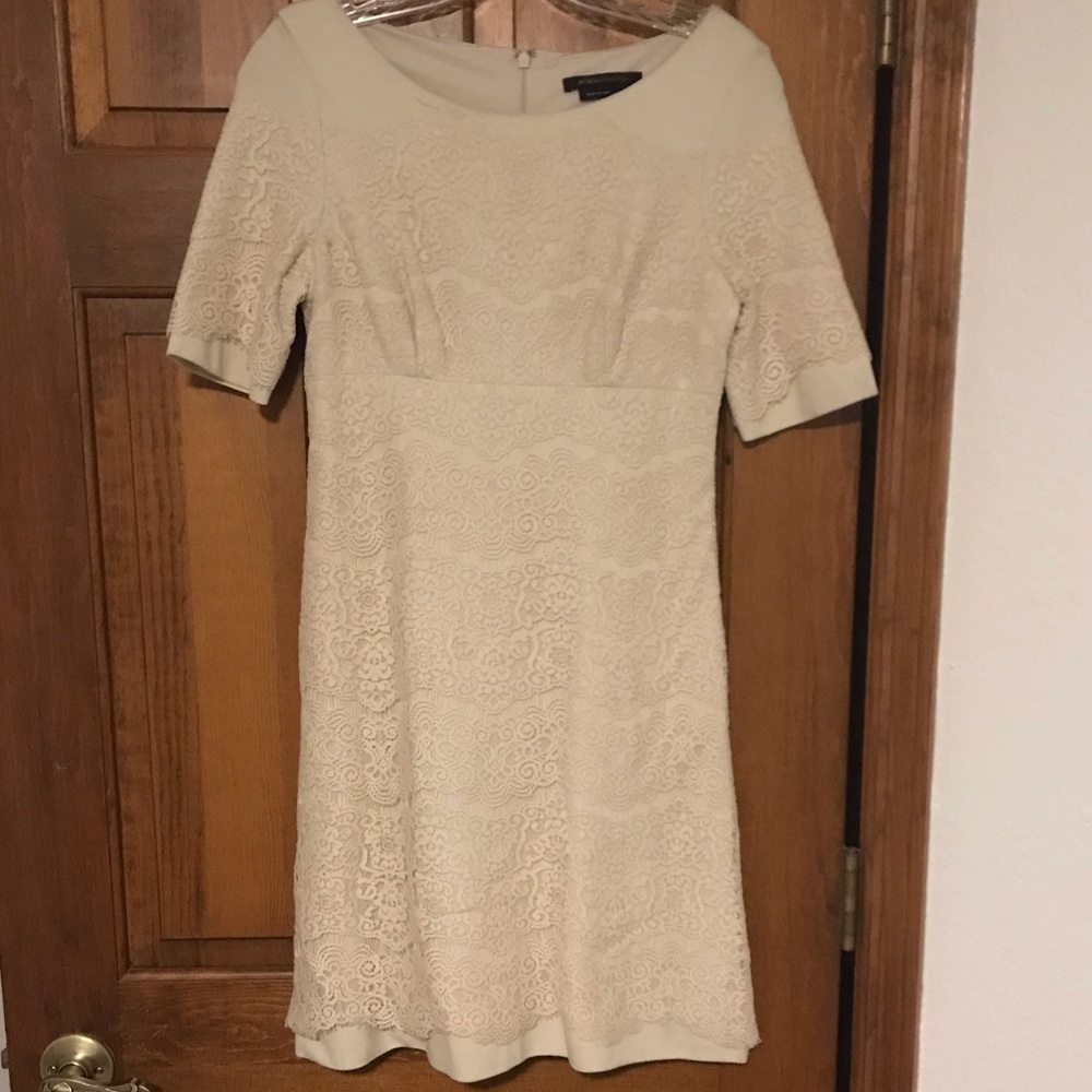 BCBG Cream Lace Dress Size 2